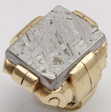 Load image into Gallery viewer, HEAVY Antique 1930's Late Art Deco Natural Meteorite Cabochon 10k Solid Yellow Gold Men's Ring