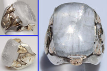 Load image into Gallery viewer, HEAVY Antique SIGNED Ostby &amp; Barton Icelandic Spar Viking Sunstone Silver 10k Gold Men's Viking Ring