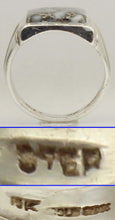 Load image into Gallery viewer, Antique 1920's Art Deco RARE Natural Silver Ore in Quartz Solid Sterling Silver &amp; 10k Gold Mens Ring