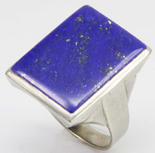 Load image into Gallery viewer, HEAVY Antique 1920&#39;s Art Deco LARGE Natural Lapis Lazuli Hand 10k Solid White Gold Men&#39;s Ring