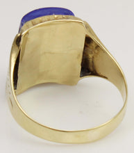 Load image into Gallery viewer, Antique 1920's Art Deco Genuine Lapis Lazuli 10k Solid Yellow Gold Men's Ring
