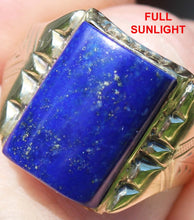 Load image into Gallery viewer, Antique 1920's Art Deco Genuine Lapis Lazuli 10k Solid Yellow Gold Men's Ring