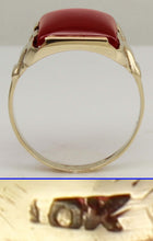 Load image into Gallery viewer, ORNATE Antique 1920's Art Deco LARGE 12ct Ruby 10k Solid Yellow Gold Men's Ring&nbsp;