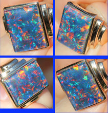 Load image into Gallery viewer, Antique 1920's Art Deco LARGE RAINBOW Opal 10k Solid Yellow Gold Men's Ring&nbsp;