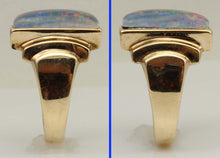 Load image into Gallery viewer, Antique 1920's Art Deco LARGE RAINBOW Opal 10k Solid Yellow Gold Men's Ring&nbsp;
