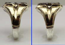 Load image into Gallery viewer, Antique 1920s Art Deco RARE Natural Silver Ore in Quartz Solid Sterling Silver &amp; 10k Gold Men's Ring