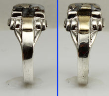 Load image into Gallery viewer, Antique 1920's Art Deco SIGNED Ostby &amp; Barton RARE Silver Ore in Quartz Silver &amp; 10k Gold Men's Ring