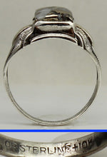 Load image into Gallery viewer, Antique 1920's Art Deco SIGNED Ostby &amp; Barton RARE Silver Ore in Quartz Silver &amp; 10k Gold Men's Ring