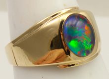 Load image into Gallery viewer, Vintage 1950's RAINBOW Opal 10k Solid Yellow Gold Men's Ring