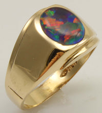 Load image into Gallery viewer, Vintage 1950's RAINBOW Opal 10k Solid Yellow Gold Men's Ring