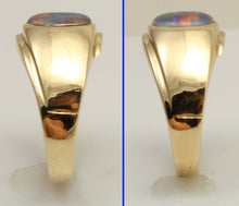 Load image into Gallery viewer, Vintage 1950's RAINBOW Opal 10k Solid Yellow Gold Men's Ring