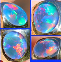 Load image into Gallery viewer, Vintage 1950's RAINBOW Opal 10k Solid Yellow Gold Men's Ring