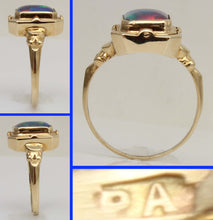 Load image into Gallery viewer, RARE Antique 1920's Art Deco Opal &amp; Turquoise 10k Solid Gold Cocktail Reversible Flip Ring