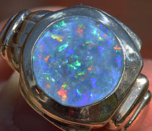 Load image into Gallery viewer, Antique 1920&#39;s Art Deco RAINBOW Natural Opal 10k Solid Yellow Gold Men&#39;s Ring