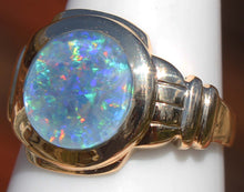 Load image into Gallery viewer, Antique 1920&#39;s Art Deco RAINBOW Natural Opal 10k Solid Yellow Gold Men&#39;s Ring