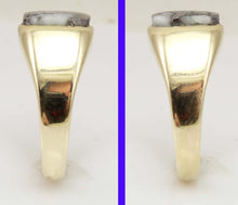 Load image into Gallery viewer, Vintage 1940&#39;s VERY RARE Natural Silver in Quartz 10k Solid Yellow Gold Men&#39;s Ring