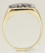 Load image into Gallery viewer, Vintage 1940&#39;s VERY RARE Natural Silver in Quartz 10k Solid Yellow Gold Men&#39;s Ring