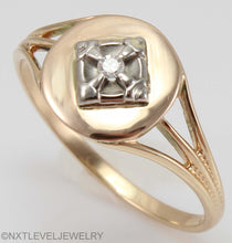 Load image into Gallery viewer, Antique SIGNED Ostby &amp; Barton 1920&#39;s Art Deco Diamond 10k Rose &amp; White Gold Ladies Cocktail Ring