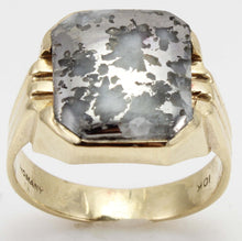 Load image into Gallery viewer, Antique Stern &amp; Stern of NY Art Deco RARE Natural Silver Ore in Quartz 10k Solid Gold Men&#39;s Ring