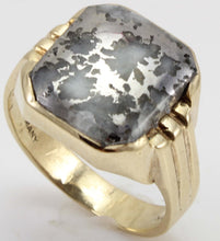 Load image into Gallery viewer, Antique Stern &amp; Stern of NY Art Deco RARE Natural Silver Ore in Quartz 10k Solid Gold Men&#39;s Ring