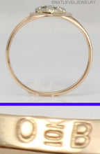 Load image into Gallery viewer, Antique SIGNED Ostby &amp; Barton 1920&#39;s Art Deco Diamond 10k Rose &amp; White Gold Ladies Cocktail Ring