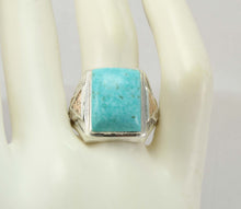 Load image into Gallery viewer, Antique Art Deco RARE Kingman Mine Birdseye Water Web Turquoise Silver &amp; 10k Rose Gold Men&#39;s Ring