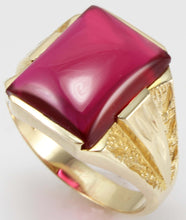 Load image into Gallery viewer, Vintage 1940&#39;s LARGE 12ct Ruby 10k Solid Yellow Gold Men&#39;s Ring