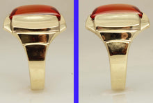 Load image into Gallery viewer, Antique 1920&#39;s Art Deco LARGE 12ct Orange Sapphire 10k Solid Yellow Gold Men&#39;s Ring