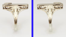 Load image into Gallery viewer, Antique JR WOOD of NY 1920&#39;s Art Deco Diamond 14k Solid White Gold Filigree Ladies Cocktail Ring