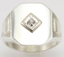 Load image into Gallery viewer, Antique Ostby &amp; Barton 1920&#39;s Art Deco Diamond Silver &amp; 10k Solid White Gold Ladies Cocktail Ring