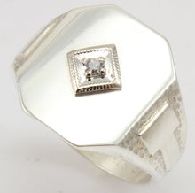 Load image into Gallery viewer, Antique Ostby &amp; Barton 1920&#39;s Art Deco Diamond Silver &amp; 10k Solid White Gold Ladies Cocktail Ring