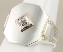 Load image into Gallery viewer, Antique Ostby &amp; Barton 1920&#39;s Art Deco Diamond Silver &amp; 10k Solid White Gold Ladies Cocktail Ring