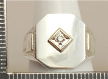 Load image into Gallery viewer, Antique Ostby &amp; Barton 1920&#39;s Art Deco Diamond Silver &amp; 10k Solid White Gold Ladies Cocktail Ring