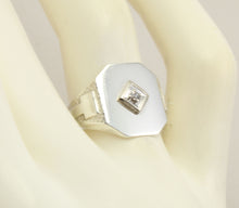 Load image into Gallery viewer, Antique Ostby &amp; Barton 1920&#39;s Art Deco Diamond Silver &amp; 10k Solid White Gold Ladies Cocktail Ring