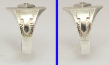 Load image into Gallery viewer, Antique Ostby &amp; Barton 1920&#39;s Art Deco Diamond Silver &amp; 10k Solid White Gold Ladies Cocktail Ring