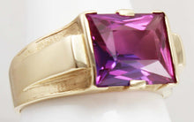 Load image into Gallery viewer, Antique SIGNED JR WOOD &amp; Sons of NY 1920&#39;s Art Deco 6ct PURPLE SPINEL 10k Solid Gold Men&#39;s Ring