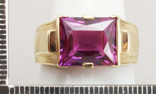 Load image into Gallery viewer, Antique SIGNED JR WOOD &amp; Sons of NY 1920&#39;s Art Deco 6ct PURPLE SPINEL 10k Solid Gold Men&#39;s Ring