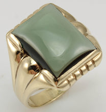 Load image into Gallery viewer, Antique 1920&#39;s Art Deco LARGE 12ct Green Sapphire 10k Solid Yellow Gold Men&#39;s Ring