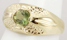 Load image into Gallery viewer, Antique 1930&#39;s Late Period Art Deco Antique Cut Natural Green Tourmaline 10k Solid Gold Men&#39;s Ring