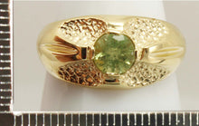 Load image into Gallery viewer, Antique 1930&#39;s Late Period Art Deco Antique Cut Natural Green Tourmaline 10k Solid Gold Men&#39;s Ring