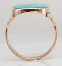 Load image into Gallery viewer, Antique Victorian RARE Natural Persian Turquoise Engraved 14k Solid Rose Gold Ladies Cocktail Ring