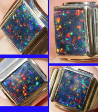 Load image into Gallery viewer, Antique 1920&#39;s Art Deco RAINBOW RARE Black Natural Opal 10k Solid Yellow Gold Men&#39;s Ring