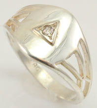 Load image into Gallery viewer, Antique Ostby &amp; Barton 1920&#39;s Art Deco Diamond Silver &amp; 10k Solid White Gold Ladies Cocktail Ring