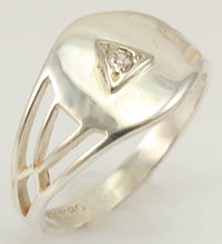 Load image into Gallery viewer, Antique Ostby &amp; Barton 1920&#39;s Art Deco Diamond Silver &amp; 10k Solid White Gold Ladies Cocktail Ring