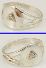 Load image into Gallery viewer, Antique Ostby &amp; Barton 1920&#39;s Art Deco Diamond Silver &amp; 10k Solid White Gold Ladies Cocktail Ring