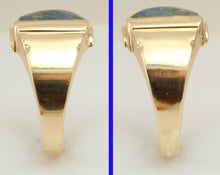 Load image into Gallery viewer, Antique 1920&#39;s Art Deco RAINBOW RARE Black Natural Opal 10k Solid Yellow Gold Men&#39;s Ring