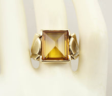 Load image into Gallery viewer, Antique 1920&#39;s Art Deco LARGE 10ct GOLDEN SAPPHIRE 10k Solid Yellow Gold Men&#39;s Ring