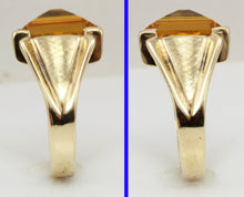 Load image into Gallery viewer, Antique 1920&#39;s Art Deco LARGE 10ct GOLDEN SAPPHIRE 10k Solid Yellow Gold Men&#39;s Ring