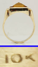 Load image into Gallery viewer, Antique 1920&#39;s Art Deco LARGE 10ct GOLDEN SAPPHIRE 10k Solid Yellow Gold Men&#39;s Ring