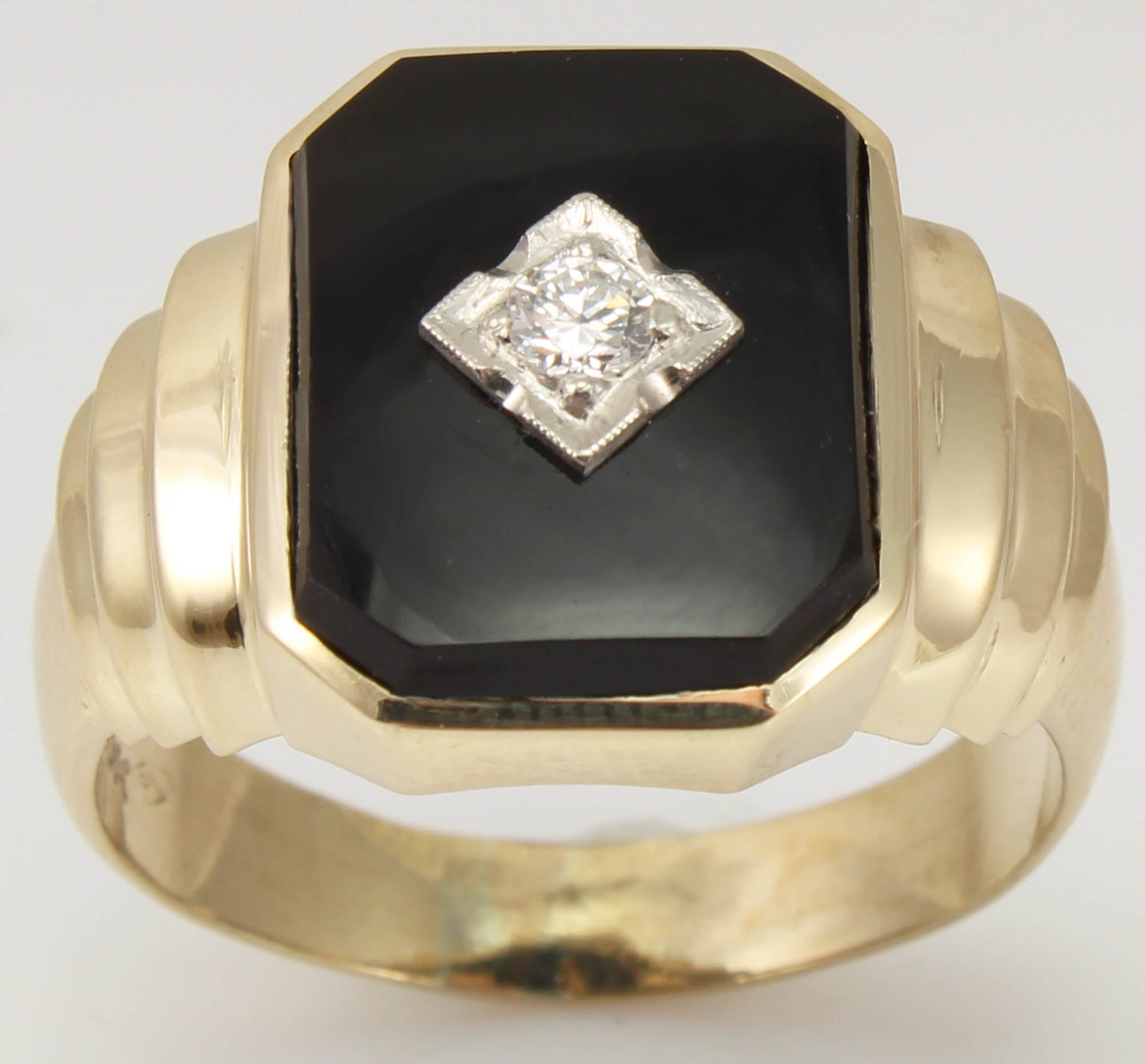 Antique 1920's Art Deco Genuine Antique European Cut Diamond